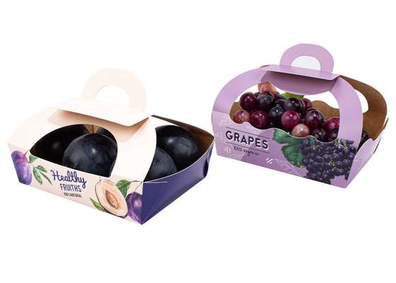 Paperboard Fruit And Vegetable Packaging Boxes With Glossy Matt Surface Finish