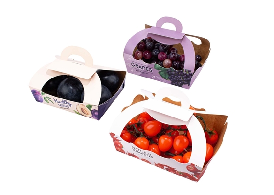 Paperboard Fruit And Vegetable Packaging Boxes With Glossy Matt Surface Finish