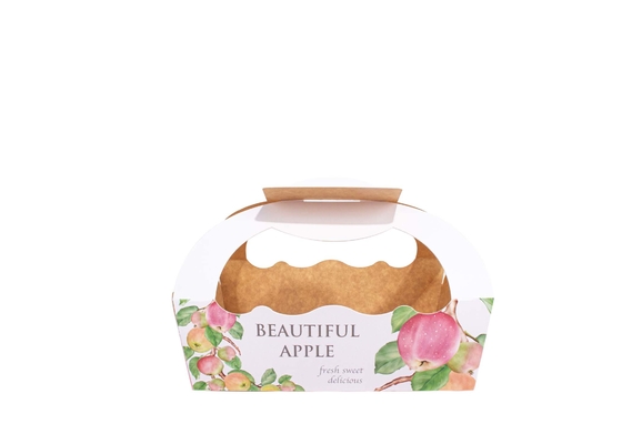 Paperboard Fruit And Veg Boxes Waterproof Oilproof With Handle