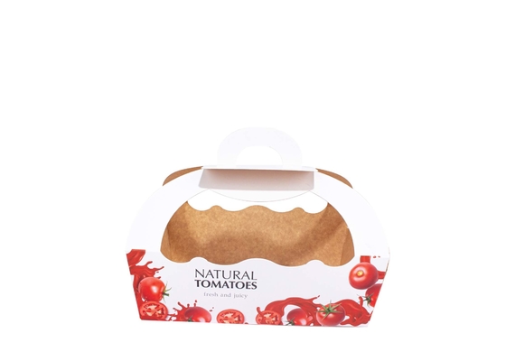 Grapes Tomatoes Fruit And Vegetable Packaging Boxes With Handle FSC Certified