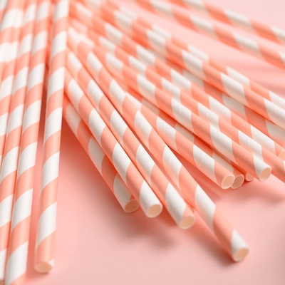 A Pointy End Paper Drinking Straws Disposable For Tea Coffee