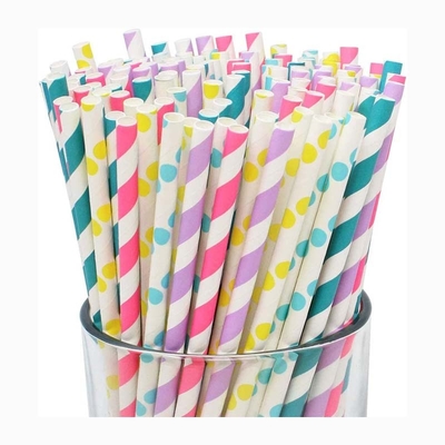 Environmental Friendly Paper Biodegradable Straws For Cocktail Drinking