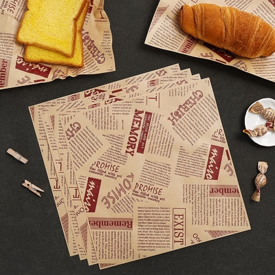 Logo Printed Food Safe Wax Paper Flexo Printing For Sandwich