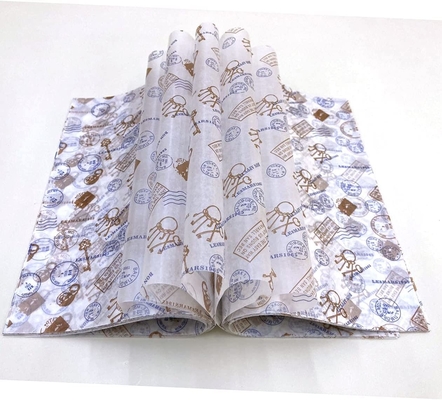OEM Printing Food Safe Wax Paper Grease Proof Disposable For Food Wrapping