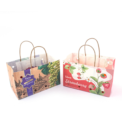 Printing LOGO Fruit Paper Bags With Eco Friendly Water Based Soy Ink